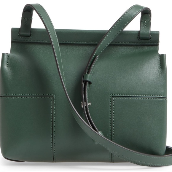 NWOT Tory Burch Block T Leather Crossbody Bag Green - Picture 3 of 17